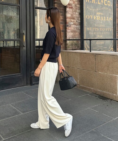 「fredy emue」 イージーパンツ 36 チャコールグレー レディース_画像9