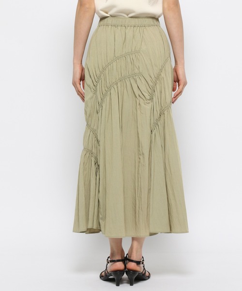 「mysty woman」 ロングスカート FREE チャコールグレー レディース_画像8