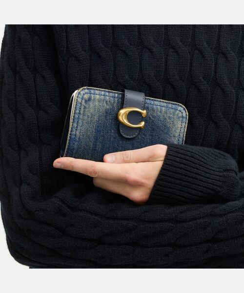 コーチ 財布 ★COACH★ タビー デニムミディアム ウォレット 二つ折り財布 COACH（コーチ） 二つ折り財布 デニム 財布 2026春新作 カードケース