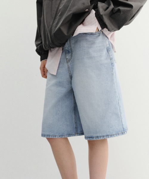 ジーンズ デニム デニムパンツ 「DUNST」RELAXED BERMUDA DENIM SHORTS レディース