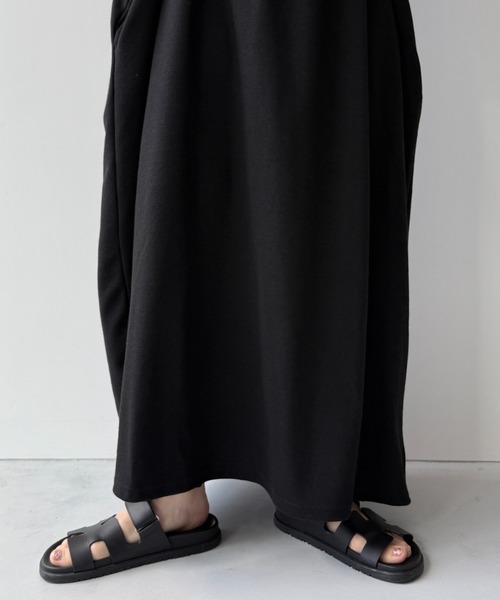 「wee9s」 7分袖ワンピース SHORT ブラック レディース_画像7