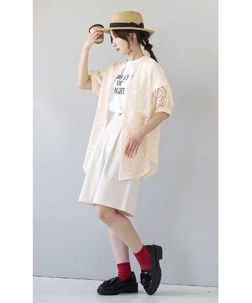 「e-zakkamania stores」 半袖ブラウス M アイボリー レディース_画像5