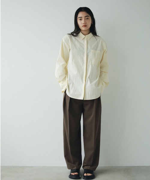 「anuke」 長袖シャツ FREE ネイビー レディース_画像2