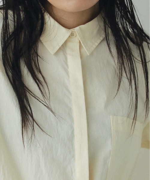「anuke」 長袖シャツ FREE ネイビー レディース_画像5