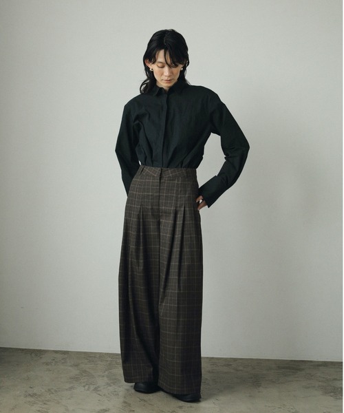 「anuke」 長袖シャツ FREE ネイビー レディース_画像7