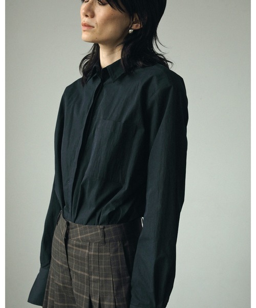 「anuke」 長袖シャツ FREE ネイビー レディース_画像9