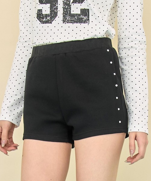 ANAP（アナップ） パンツ スタッズイージーショートパンツ レディース