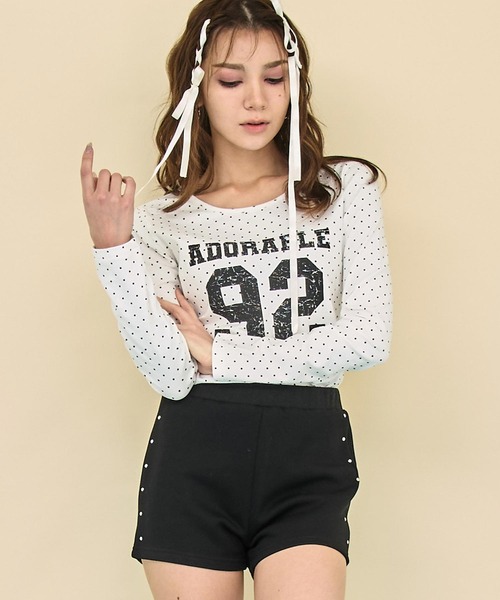 ANAP（アナップ） パンツ スタッズイージーショートパンツ レディース