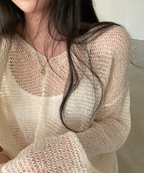 「deux amour」 長袖ニット FREE グリーン レディース_画像2