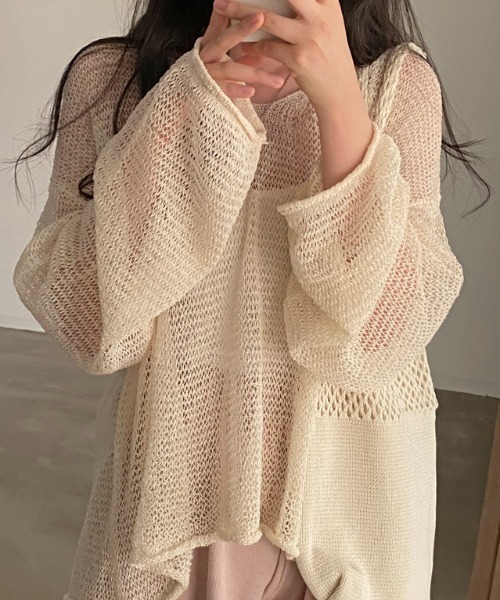 「deux amour」 長袖ニット FREE グリーン レディース_画像3