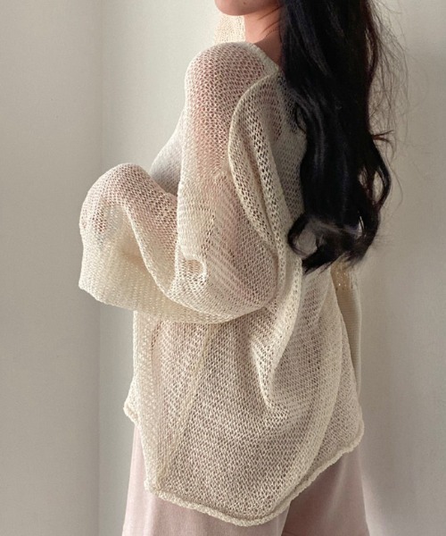 「deux amour」 長袖ニット FREE グリーン レディース_画像5