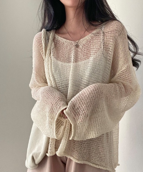 「deux amour」 長袖ニット FREE グリーン レディース_画像7