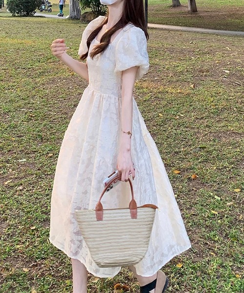 「DAY CLOSET」 半袖ワンピース S キナリ レディース_画像2