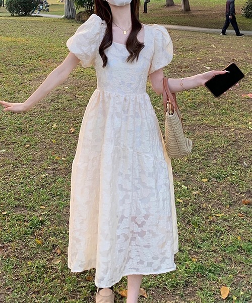 「DAY CLOSET」 半袖ワンピース S キナリ レディース_画像3