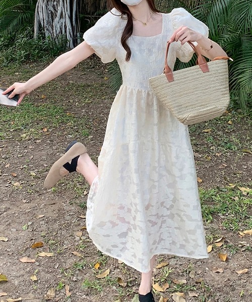 「DAY CLOSET」 半袖ワンピース S キナリ レディース_画像4