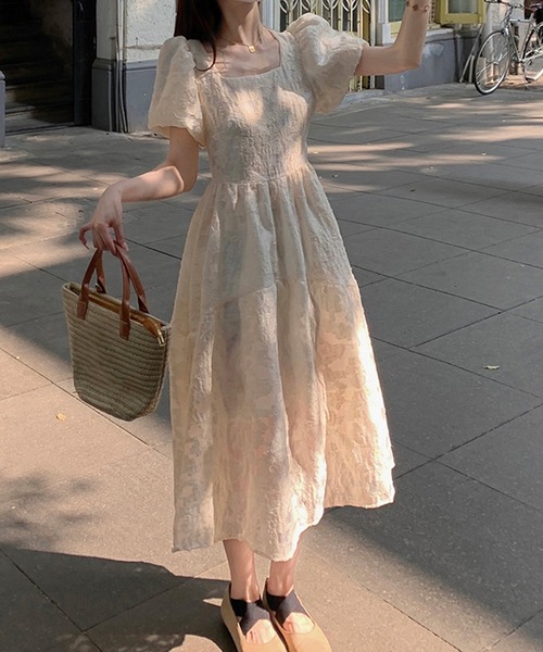 「DAY CLOSET」 半袖ワンピース S キナリ レディース_画像6