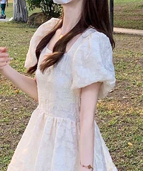 「DAY CLOSET」 半袖ワンピース S キナリ レディース_画像7