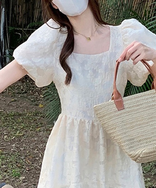 「DAY CLOSET」 半袖ワンピース S キナリ レディース_画像8