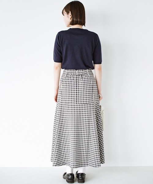 「haco!」 ニットアンサンブル MEDIUM ネイビー レディース_画像8