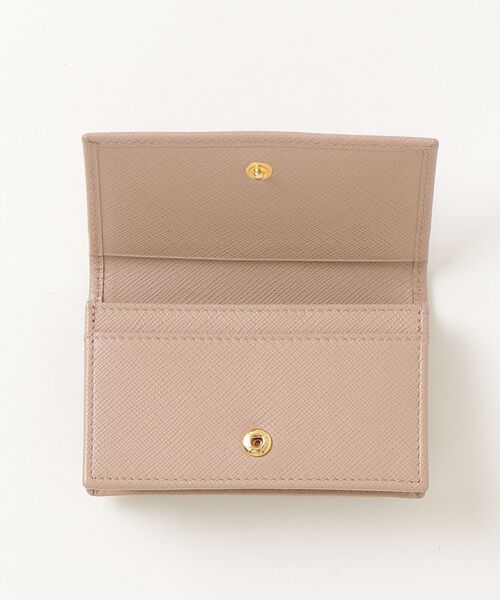 美品PRADA プラダMM268 サフィアーノ カード ケース　ベージュ PRADA（プラダ） サフィアーノ カードケース - ベージュ レディース