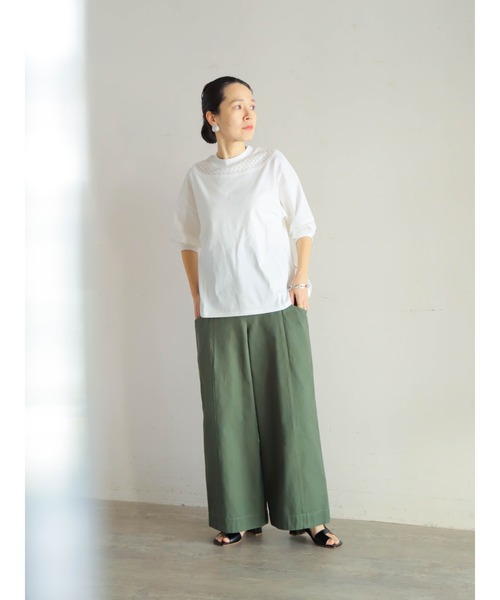 「FIL DE FER」 7分袖カットソー FREE ネイビー レディース_画像5