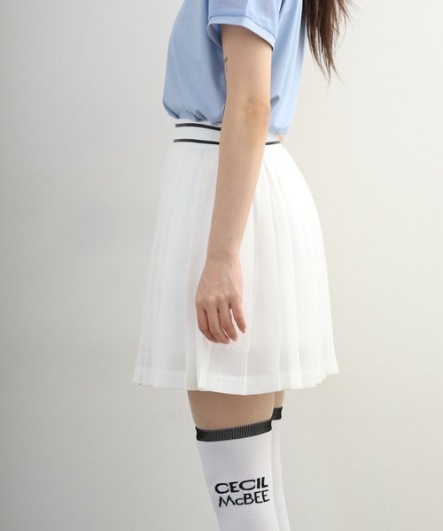 処分値下げ❤PG ホワイト プリーツスカート CECIL McBEE（セシルマクビー） スカート Pleats Skirt プリーツ
