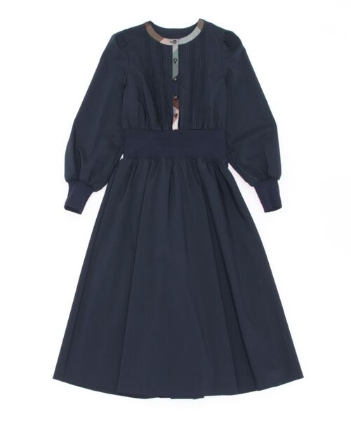 「BLUE LABEL CRESTBRIDGE」 長袖ワンピース 38 ブラック レディースの画像