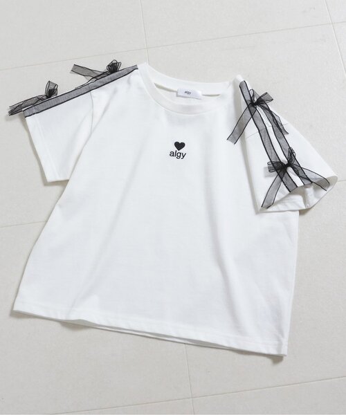 algy（アルジー） tシャツ 「吸水速乾/接触冷感」シアーラインりぼん