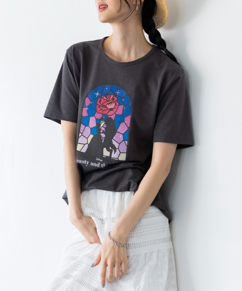 Disney（ディズニー） tシャツ 「Disney」「美女と野獣