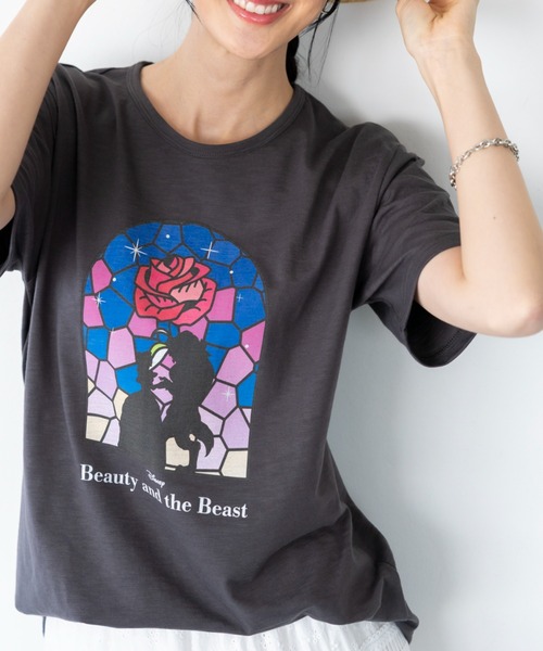 Disney（ディズニー） tシャツ 「Disney」「美女と野獣