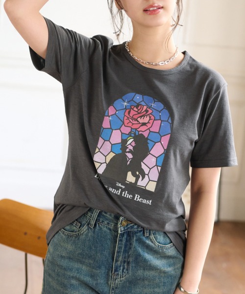 Disney（ディズニー） tシャツ 「Disney」「美女と野獣
