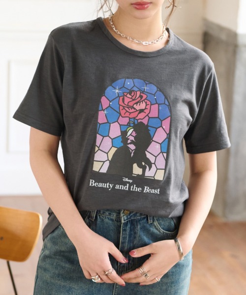 Disney（ディズニー） tシャツ 半袖 「Disney」「美女と野獣