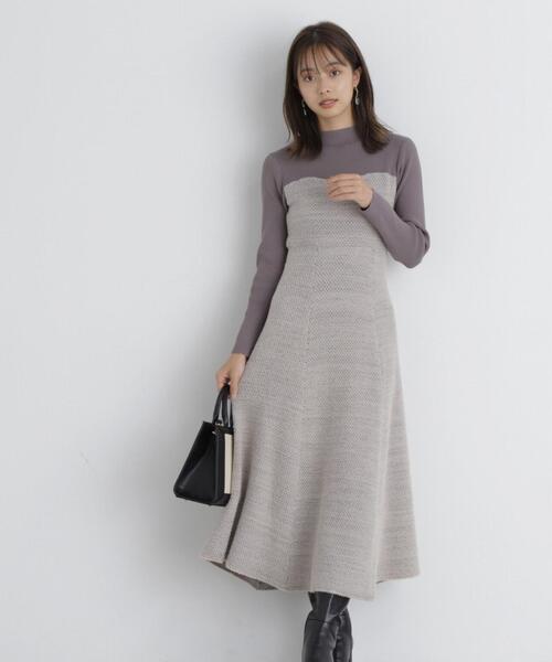 「PROPORTION BODY DRESSING」 ドッキングワンピース MEDIUM ブラック レディース_画像3