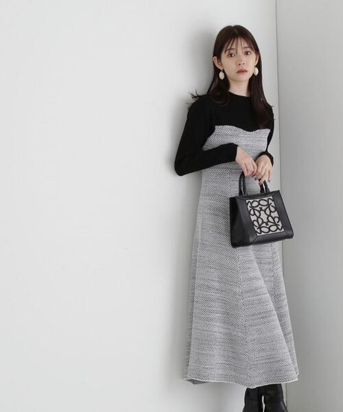 「PROPORTION BODY DRESSING」 ドッキングワンピース MEDIUM ブラック レディース_画像9