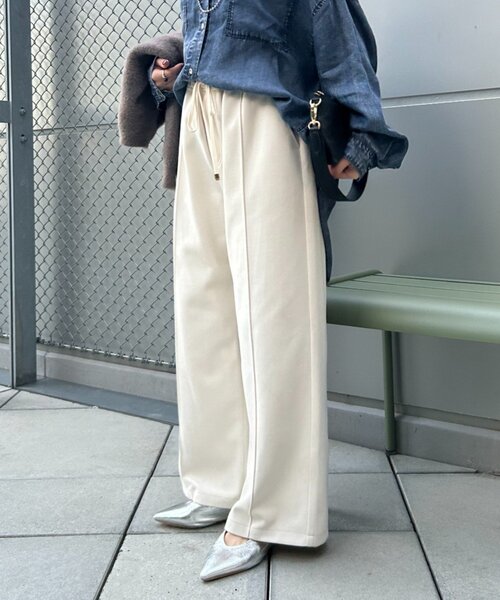 「Jena espace merveilleux」 イージーパンツ 1 ベージュ レディース_画像5