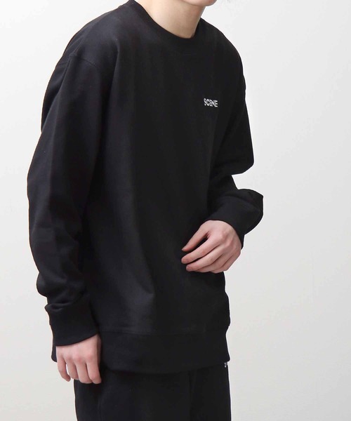 「SCENE」 スウェットカットソー X-LARGE 杢グレー メンズ_画像3