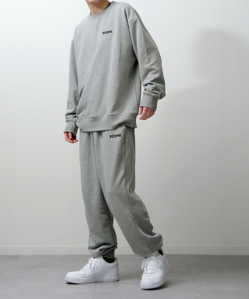 「SCENE」 スウェットカットソー X-LARGE 杢グレー メンズ_画像5