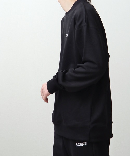「SCENE」 スウェットカットソー X-LARGE 杢グレー メンズ_画像8