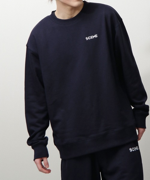 「SCENE」 スウェットカットソー X-LARGE 杢グレー メンズ_画像9