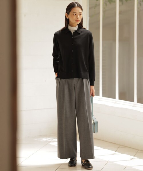 「J.PRESS」 長袖カットソー LARGE ベージュ レディース_画像4