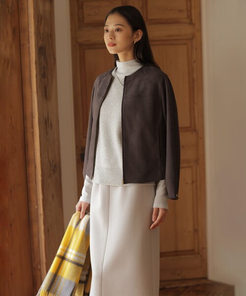 「J.PRESS」 長袖カットソー LARGE ベージュ レディース_画像6