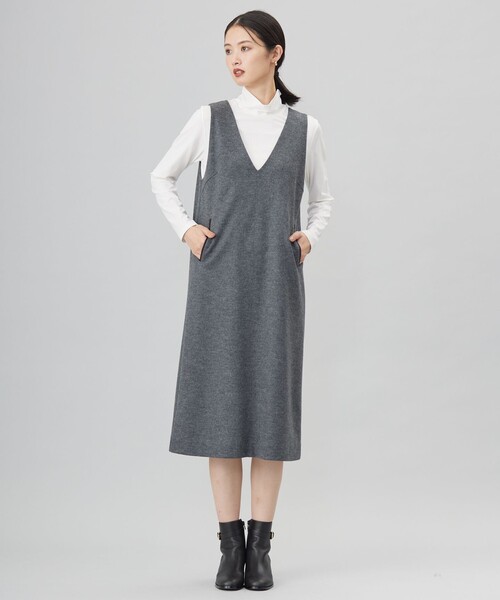 「J.PRESS」 長袖カットソー LARGE ベージュ レディース_画像9