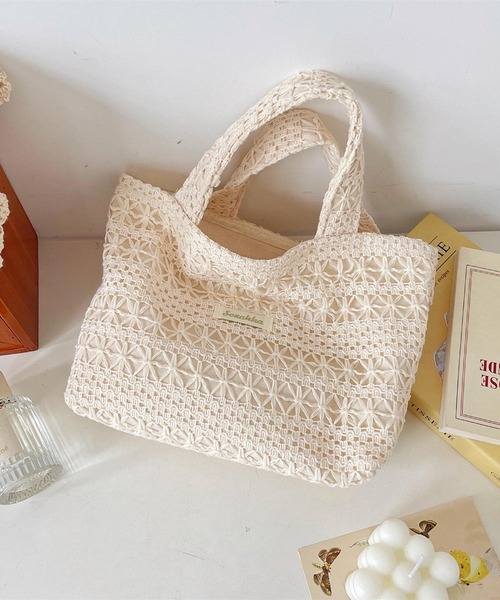 Mignonjour トートバッグ Mignonjour/レース編みミニトートバッグ