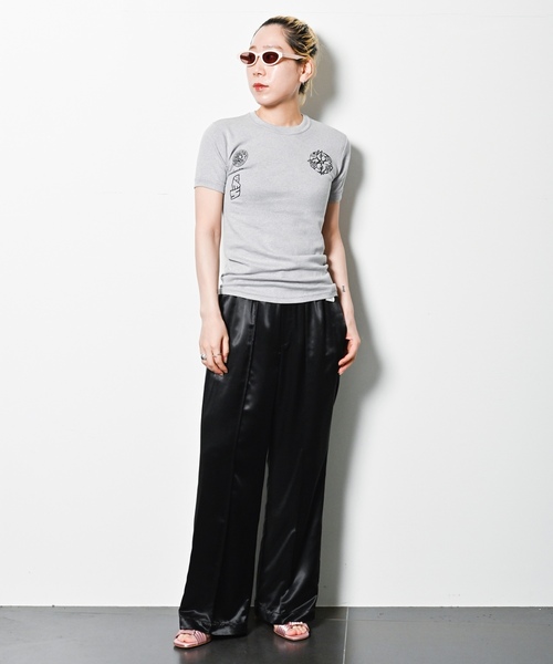 「CITYSHOP」 イージーパンツ 36 ブルー レディース_画像4