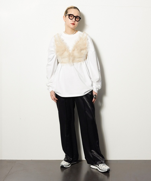 「CITYSHOP」 イージーパンツ 36 ブルー レディース_画像7
