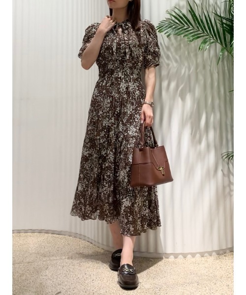 「SNIDEL」 半袖ワンピース 1 ピンクベージュ レディース_画像7
