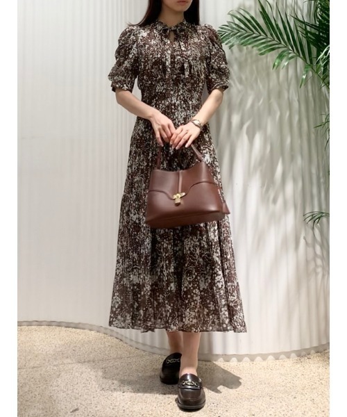 「SNIDEL」 半袖ワンピース 1 ピンクベージュ レディース_画像8