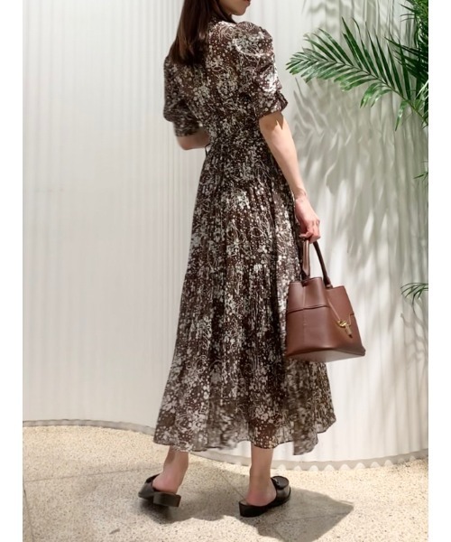 「SNIDEL」 半袖ワンピース 1 ピンクベージュ レディース_画像9