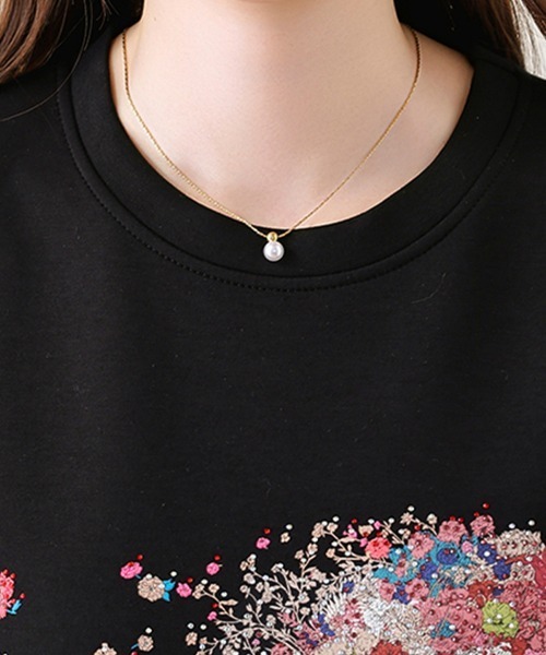tシャツ 半袖 花柄ホースモチーフTシャツ レディース | ブランド登録なし | 08