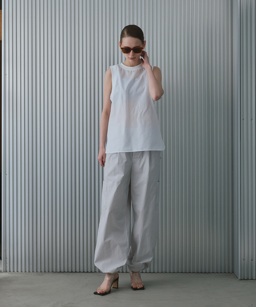 CALMER（カルメール） tシャツ LENO CLOTH RIB BL レディース 
